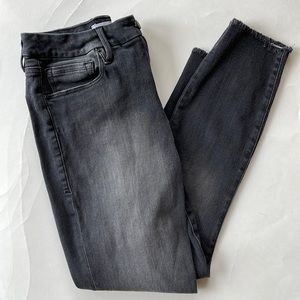 Good American Ankle skinny gray jeans distressed hem size 10 good legs